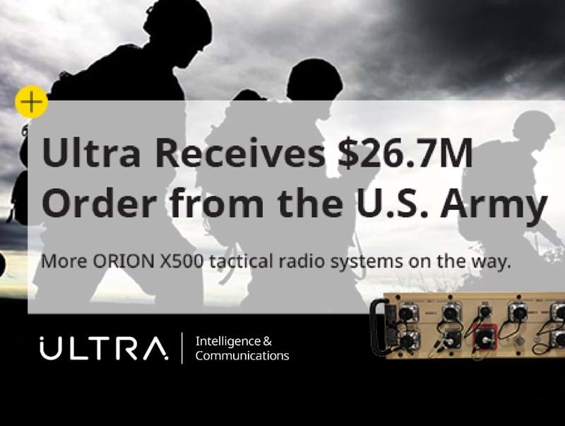 Ultra Receives $26.7M Order for ORION Radio Systems